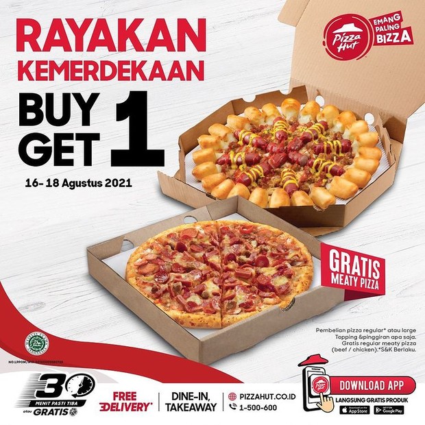 promo beli 1 gratis 1 dari pizza hut