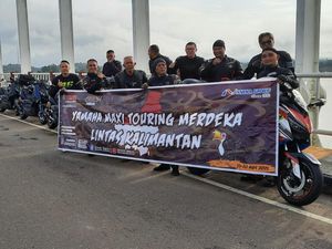 Gaya Komunitas MAXI Yamaha Rayakan HUT ke-76 RI, Panaskan Aspal Hingga 4.000 Km