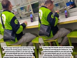 Bikin Baper! Driver Ojol Ini Makan Siang Bareng Istri via Video Call