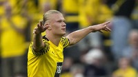 Erling Haaland, pemain muda Borussia Dortmund ini diminati banyak klub top Eropa. Newcastle United punya modal besar untuk merayunya (AP)