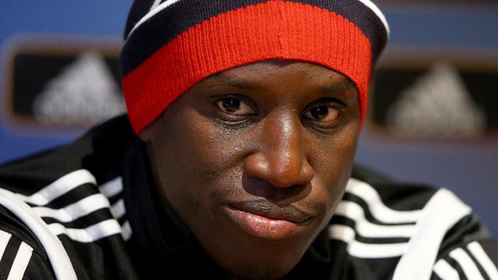 LONDON, ENGLAND - OCTOBER 01:  Demba Ba of Besiktas speaks to the press during the Europa League Besiktas Press Conference at White Hart Lane on October 1, 2014 in London, United Kingdom.  (Photo by Ian Walton/Getty Images)