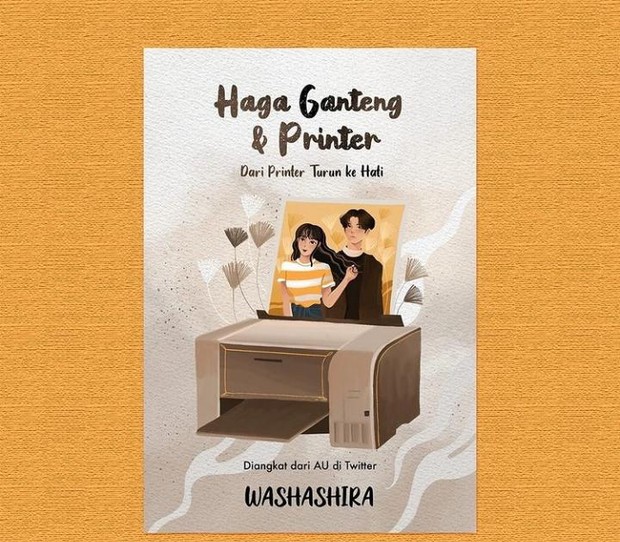 Novel Haga Ganteng dan Printer dari cerita AU @washashira/Foto: instagram.com/id.akad