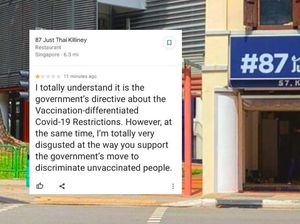 Tak Boleh Masuk Restoran karena Belum Divaksin, Wanita Ini Beri Rating Bintang 1 Tak Boleh Masuk Restoran karena Belum Divaksin, Wanita Ini Beri Rating Bintang 1