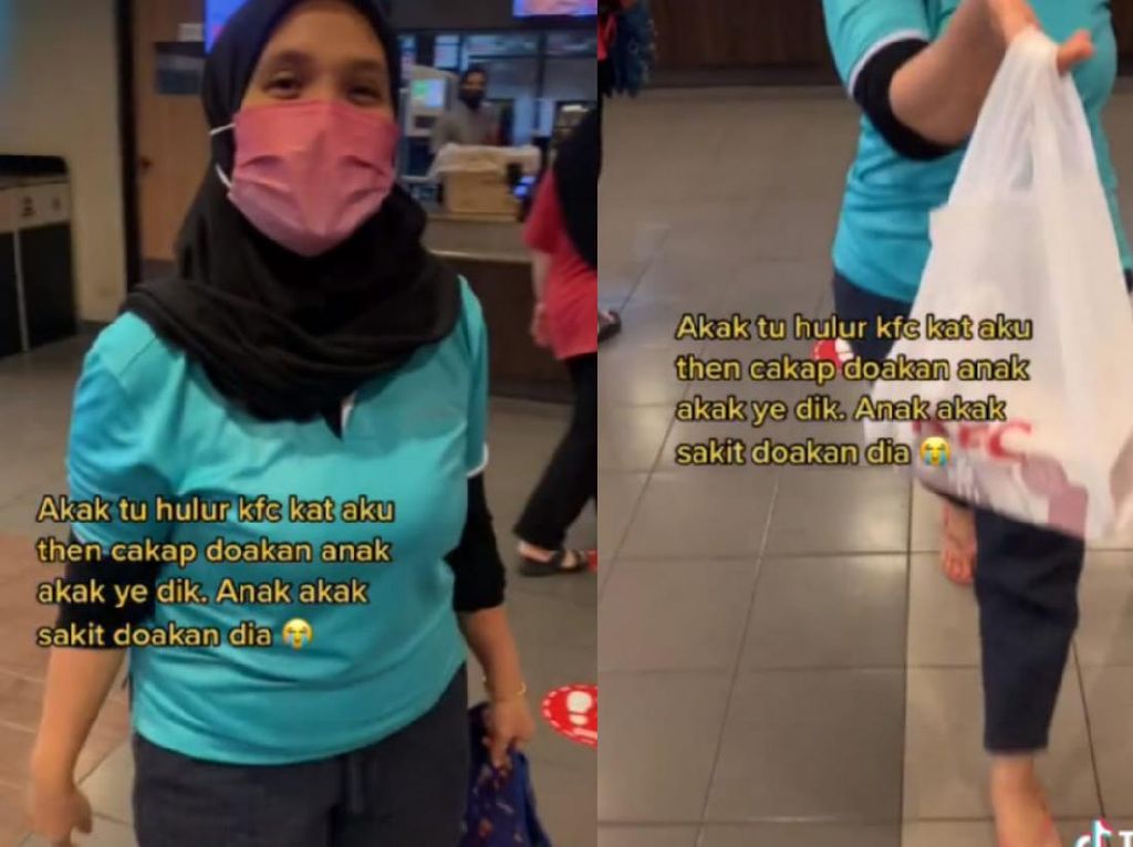 Wanita ini Traktir Kurir Makanan di KFC dan Minta Doa untuk Anaknya Wanita ini Traktir Kurir Makanan di KFC dan Minta Doa untuk Anaknya