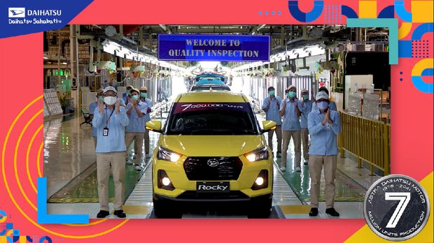 Astra Daihatsu Motor mencapai total produksi 7 juta unit pada 2021.