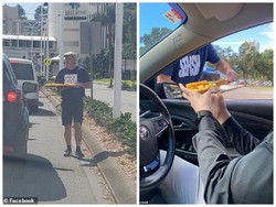 Salut! Pemilik Restoran Ini Bagi-bagi Makanan Gratis di Tengah Kemacetan