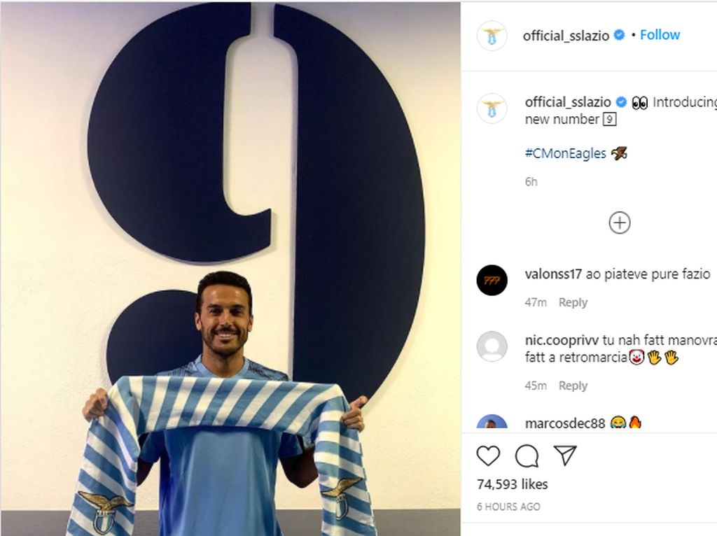 Dibuang AS Roma, Pedro Merapat ke Lazio Dibuang AS Roma, Pedro Merapat ke Lazio
