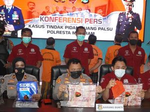 Cetak dan Belanjakan Uang Palsu, 6 Warga di NTB Ditangkap