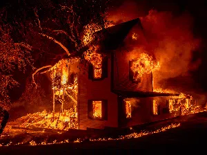 Merah Membara Kebakaran Hutan di California