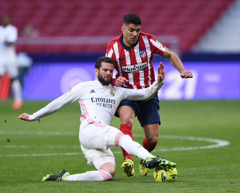 VITORIA-GASTEIZ, SPAIN - AUGUST 14: Nacho Fernandez of Real Madrid  celebrates after scoring their team's second goal during the LaLiga Santader match between Deportivo Alaves and Real Madrid CF at Estadio de Mendizorroza on August 14, 2021 in Vitoria-Gasteiz, Spain. (Photo by Juan Manuel Serrano Arce/Getty Images)