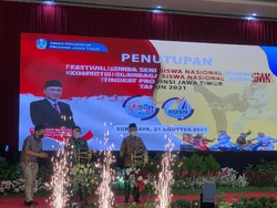 Festival Lomba Seni dan Siswa Nasional Tingkat SMK di Jatim Ditutup