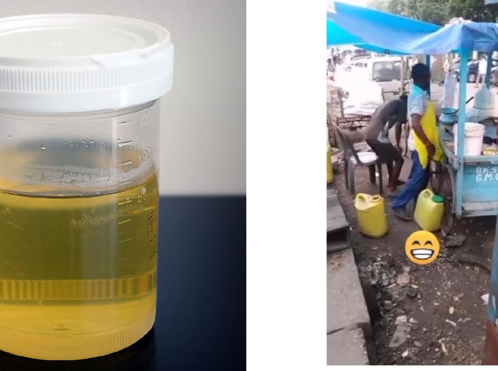 Kacau! Penjual Makanan Ini Tertangkap Buang Urine di Gerobak Jualannya