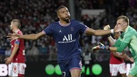 Sejak tahun 2018, Mbappe di musim ini catatkan pencapain gol dan assist terbaik dengan total 36 gol dan 26 assist dalam semusim di seluruh ajang kompetisi! (AP)