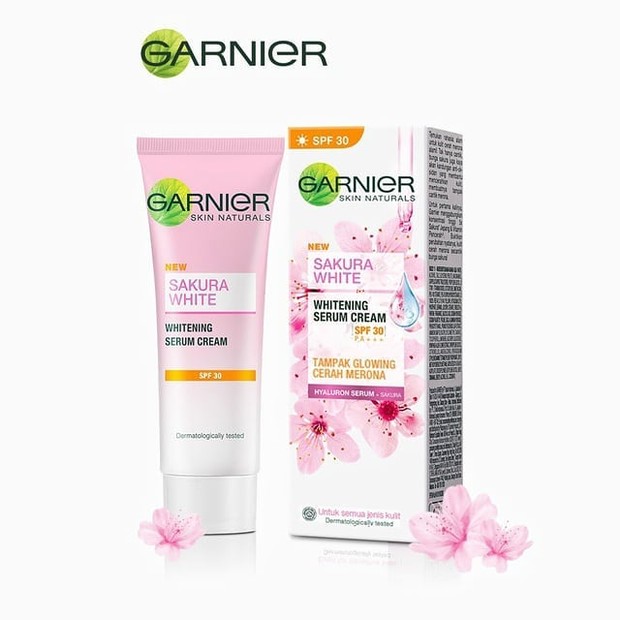 Garnier Sakura White Whitening Serum Cream/Instagram.com/geraiwardahpekanbaru