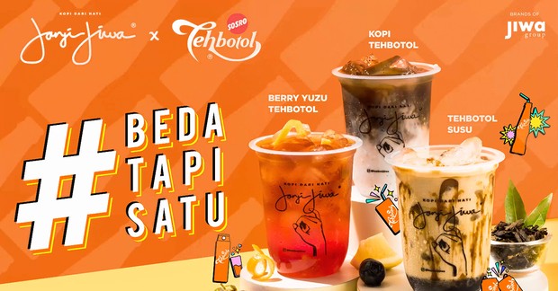 kolaborasi kopi janji jiwa dengan teh botol sosro
