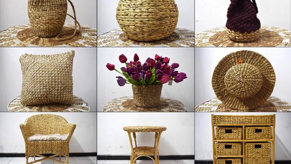 Kreatif! Emak-emak Ini Sulap Gulma Jadi Barang Berharga