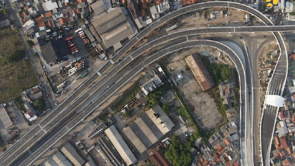 Penampakan Tol Kelapa Gading-Pulo Gebang dari Udara