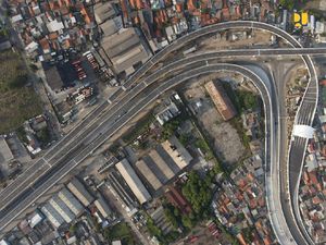 Penampakan Tol Kelapa Gading-Pulo Gebang dari Udara