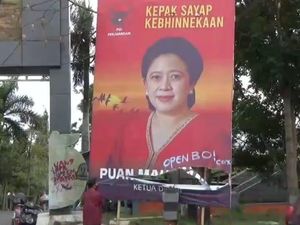 Baliho Puan Maharani Jadi Korban Vandalisme Open BO di Kota Batu