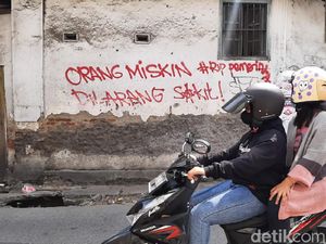 Corat-coret Orang Miskin Dilarang Sakit di Solo Dihapus Petugas