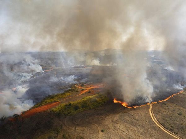 Gegara Balon Udara, Taman di Brasil Terbakar