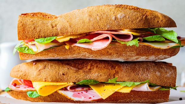 Ilustrasi sandwich baguette