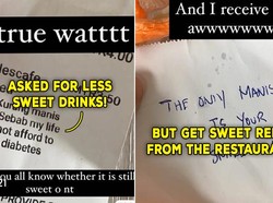 Pesan Minuman Gulanya Sedikit, Wanita Ini Malah Dapat Pesan Gombal dari Restoran