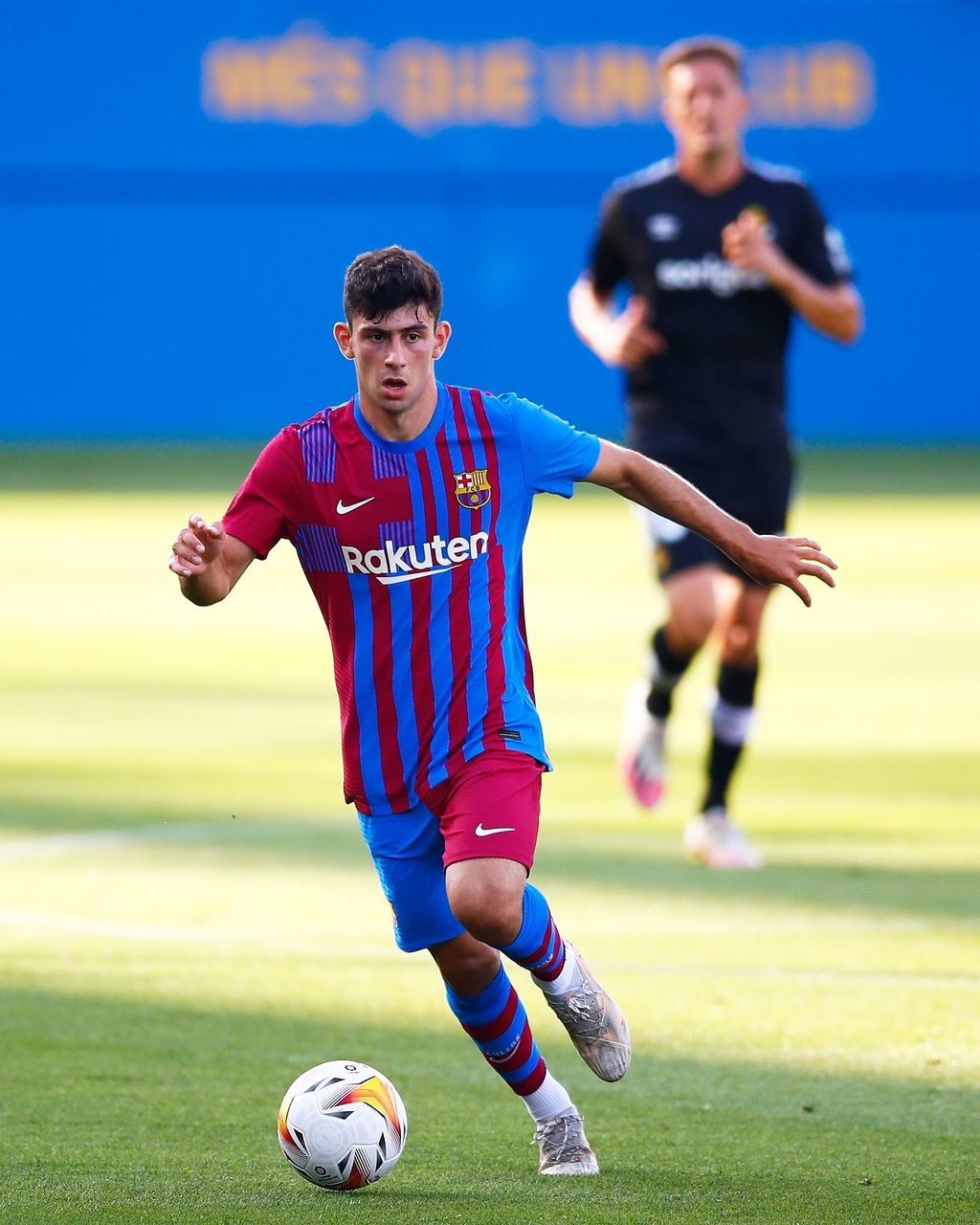 BARCELONA, SPAIN - JULY 21: Yusuf Demir of FC Barcelona in action during a friendly match between FC Barcelona and Gimnastic de Tarragona at Johan Cruyff Stadium on July 21, 2021 in Barcelona, Spain. (Photo by Eric Alonso/Getty Images)