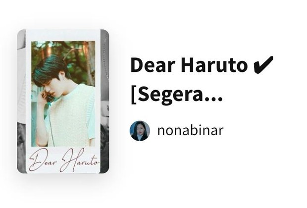 Dear Haruto/Foto: wattpad.com/nonabinar