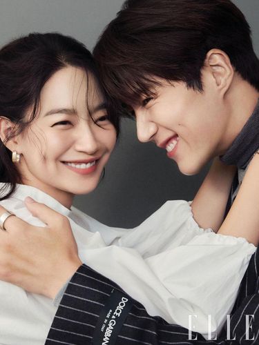 The newest Korean drama couple, here!  Kim Seon Ho and Shin Min Ah took a photoshoot to promote their new drama Hometown Cha Cha Cha, which will air on August 28, 2021. Who is excited about this 'Dimple Couple'?  Photo: instagram.com/ellekorea
