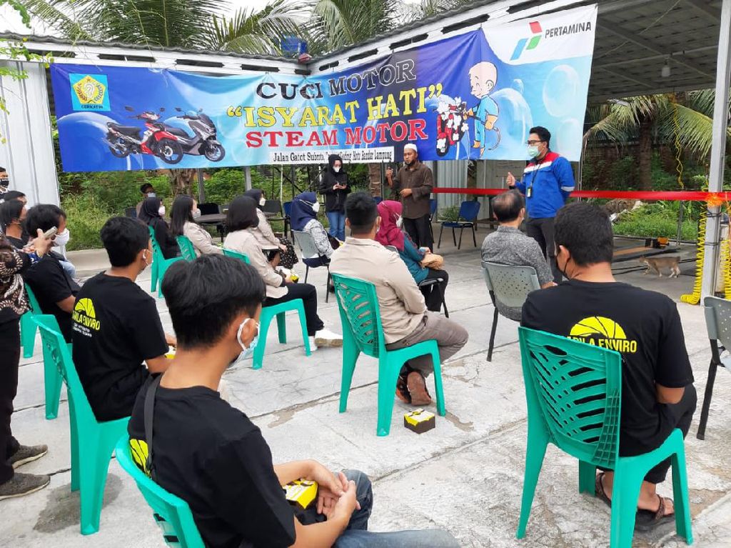 Pertamina Buka Tempat Cuci Motor Disabilitas di Lampung