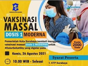 Warga Surabaya Mulai Divaksinasi Moderna