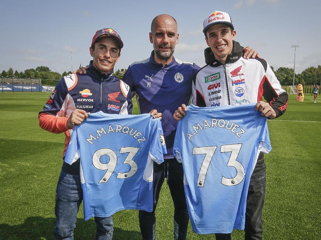 Jelang MotoGP Inggris 2021, Duo Marquez Mampir Markas Latihan Manchester City