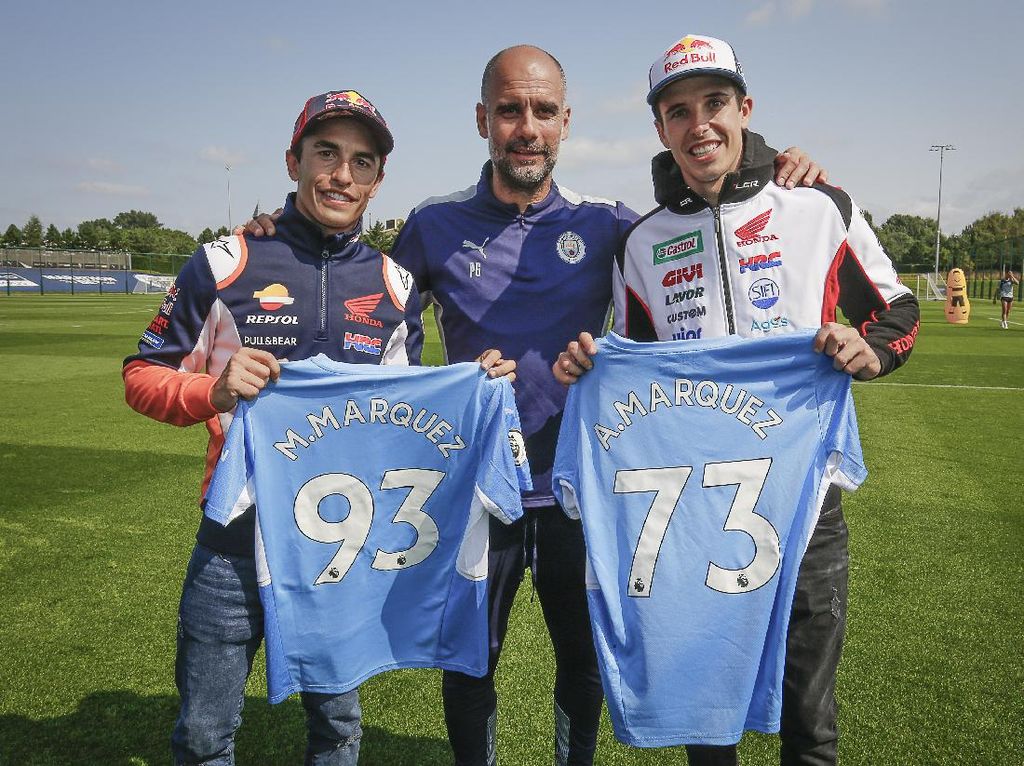 Jelang MotoGP Inggris 2021, Duo Marquez Mampir Markas Latihan Manchester City Jelang MotoGP Inggris 2021, Duo Marquez Mampir Markas Latihan Manchester City