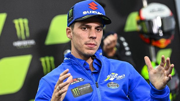 Joan Mir di Konferensi Pers Jelang MotoGP Inggris 2021.