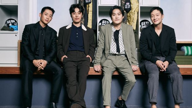 Jung Hae-in, Koo Kyo-hwan, Kim Sung-kyun, dan Son Seok-koo di D.P