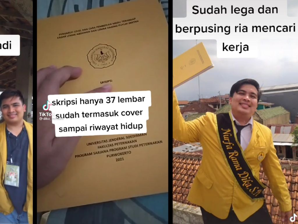 Gokil! Anak Unsoed Ini Lulus S1 dengan Skripsi Cuma 37 Halaman Gokil! Anak Unsoed Ini Lulus S1 dengan Skripsi Cuma 37 Halaman