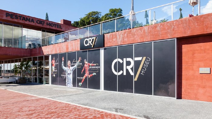 Funchal, Madeira, Portugal - November 3, 2016:  The Christiano Ronaldo Pestana CR hotel and museum is pictured on the Funchal waterfront on the Portuguese island of Madeira.