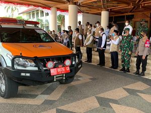 Mobil Berbagi Masker Gratis BNPB Kini Meluncur di Aceh