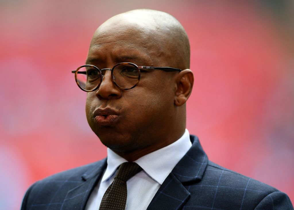 LONDON, ENGLAND - APRIL 23:  BT Sport pundit Ian Wright looks on prior to the Emirates FA Cup Semi-Final match between Arsenal and Manchester City at Wembley Stadium on April 23, 2017 in London, England.  (Photo by Shaun Botterill/Getty Images,)