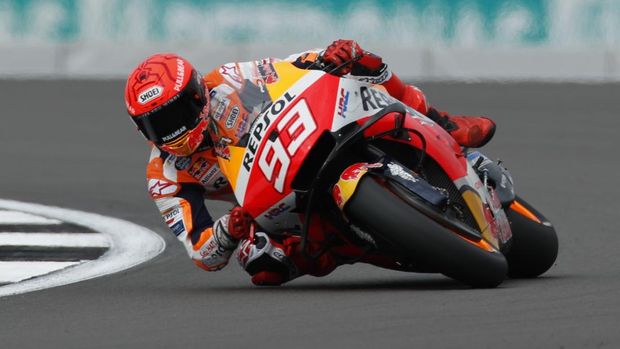 MotoGP - British Grand Prix - Silverstone Circuit, Silverstone, Britain - August 28, 2021 Repsol Honda's Marc Marquez during qualifying Action Images via Reuters/Andrew Boyers