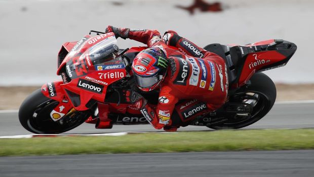 MotoGP - British Grand Prix - Silverstone Circuit, Silverstone, Britain - August 28, 2021 Ducati Lenovo Team's Francesco Bagnaia during qualifying Action Images via Reuters/Andrew Boyers