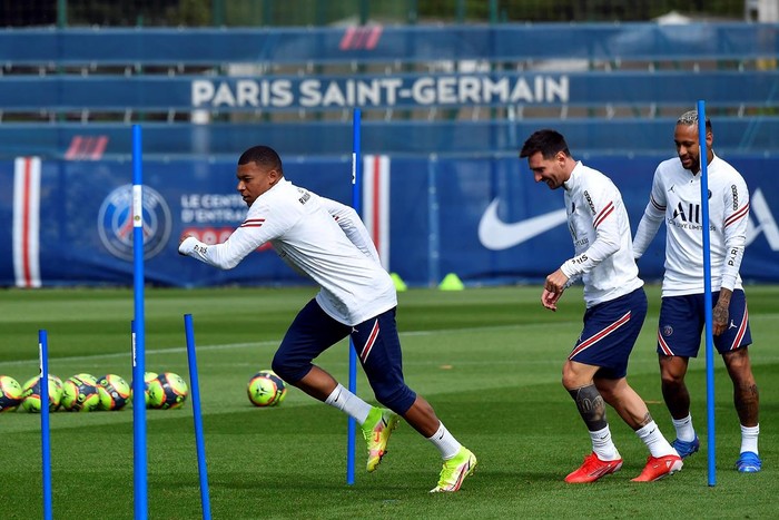 Kylian Mbappe, Lionel Messi, Neymar