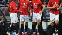Bersama Manchester United, karier sepakbola Cristiano Ronaldo kian bersinar. Getty Images/Shaun Botterill.  