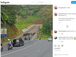 Ngawur Banget! Rombongan Bikers Ini Kopdar di Jalur Penyelamat