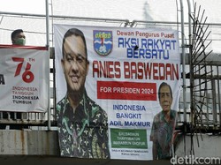 Baliho Anies For Presiden 2024 di JPO Palmerah Sudah Dicopot
