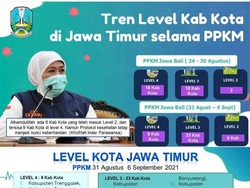 Syukur Khofifah Sejumlah Wilayah di Jatim Turun Level Saat PPKM Diperpanjang