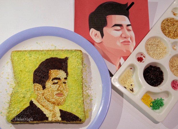 Makanan viral roti tawar dengan topping meses/ Foto: Twitter/ @Cloudyhuff Makanan viral roti tawar dengan topping meses