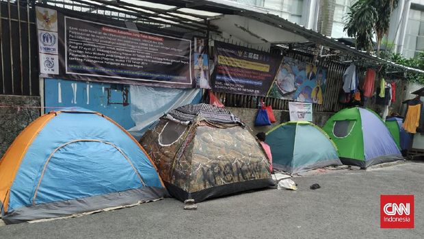 Tenda pengungsi di sekitar UNHCR