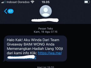 Baim Wong Bagi-bagi Uang hingga Ratusan Juta Lewat SMS, Beneran Nih?